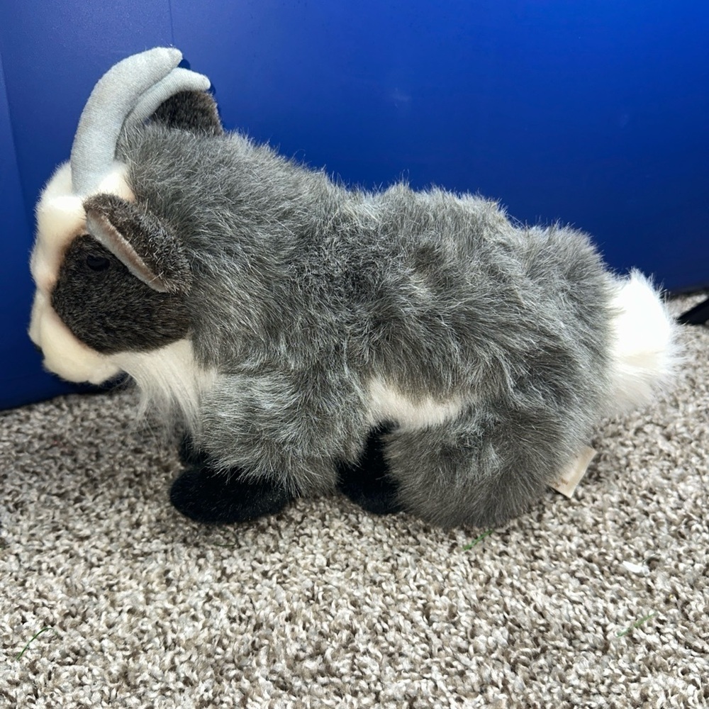 Demdaco Nat & Jules Billy Goat Charcoal Gray Kids Plush Stuffed Animal Toy 12"